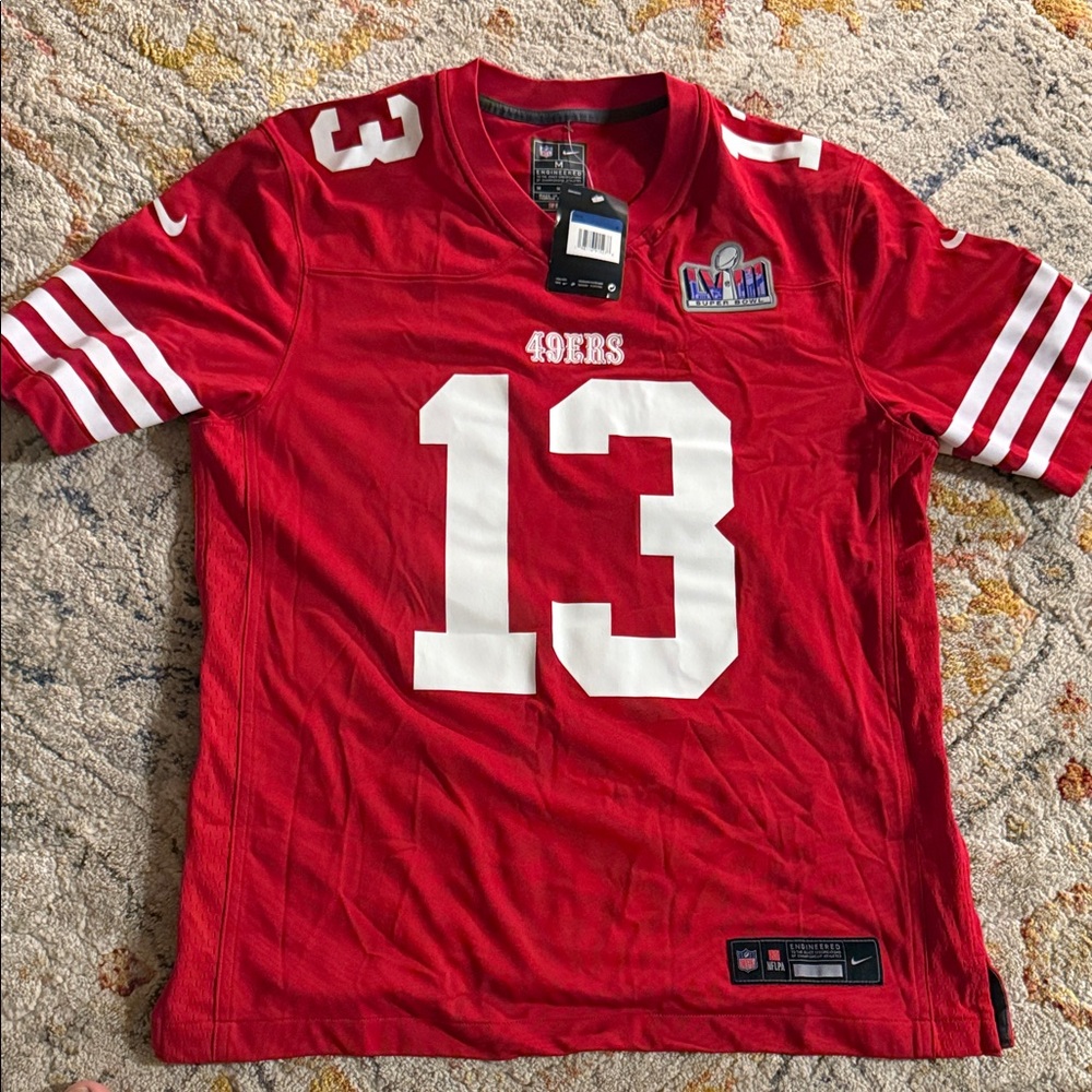 Nike Red and White Men’s 49ers Jersey